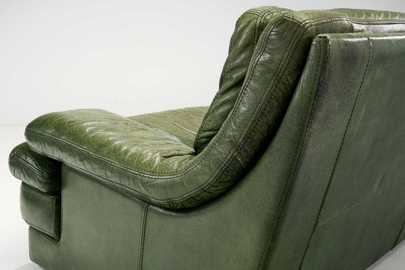 Roche Bobois Italian Leather Sofa by Roche Bobois, Italy 1960s