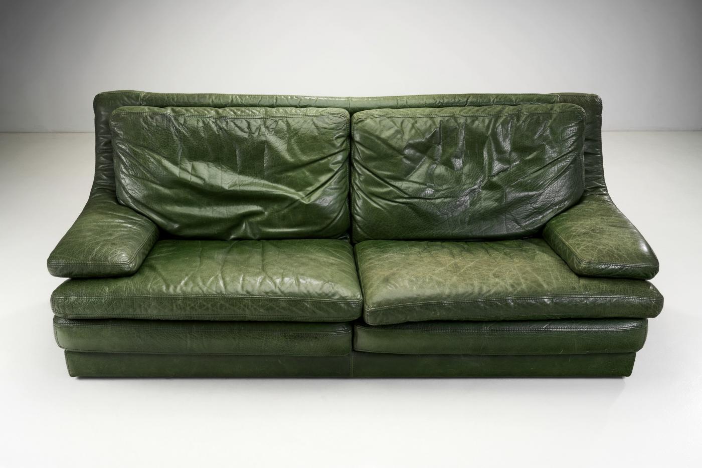 Roche Bobois Italian Leather Sofa by Roche Bobois, Italy 1960s