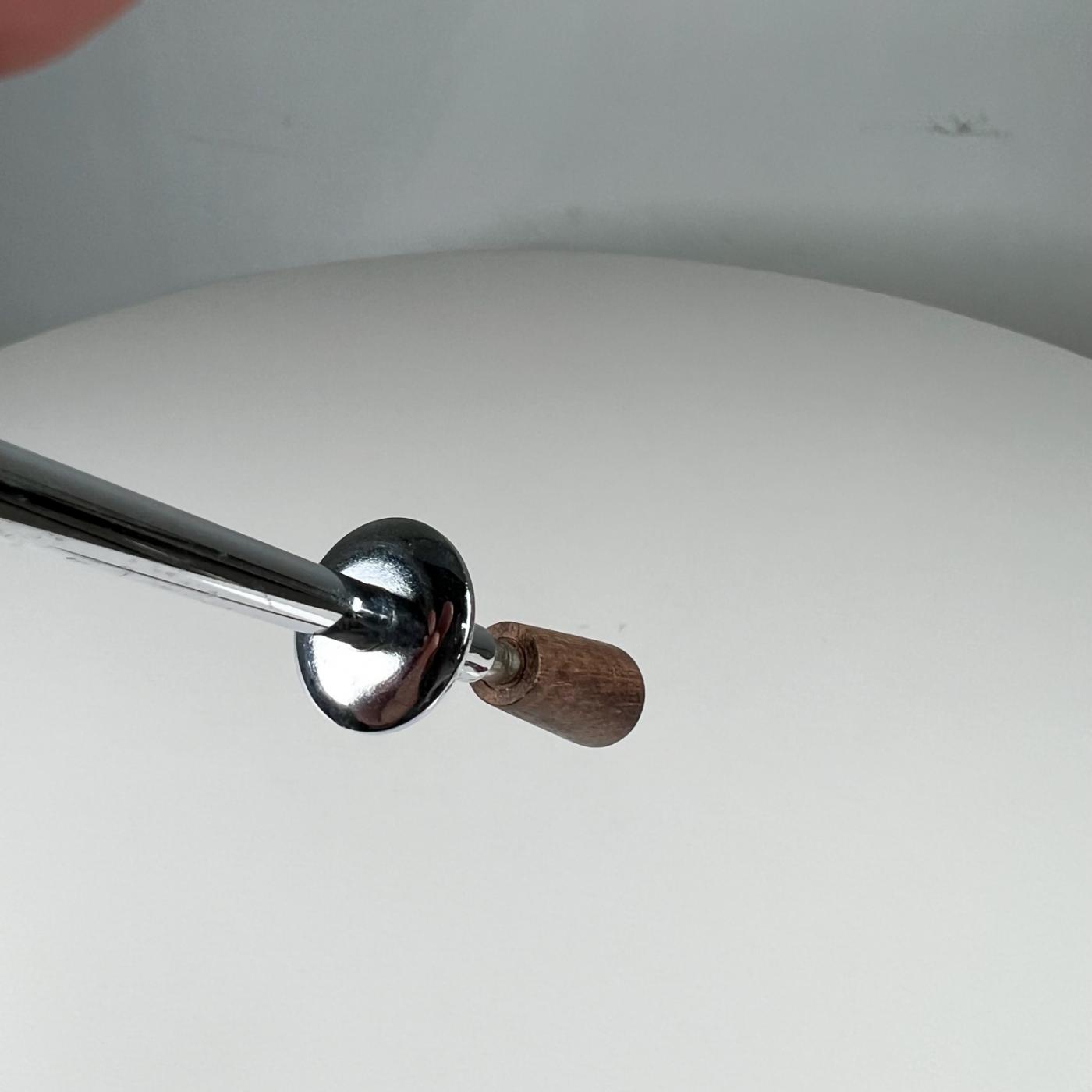 1970s Mechanical Ice Sugar Cube Tongs Stainless Steel and Teak Japan