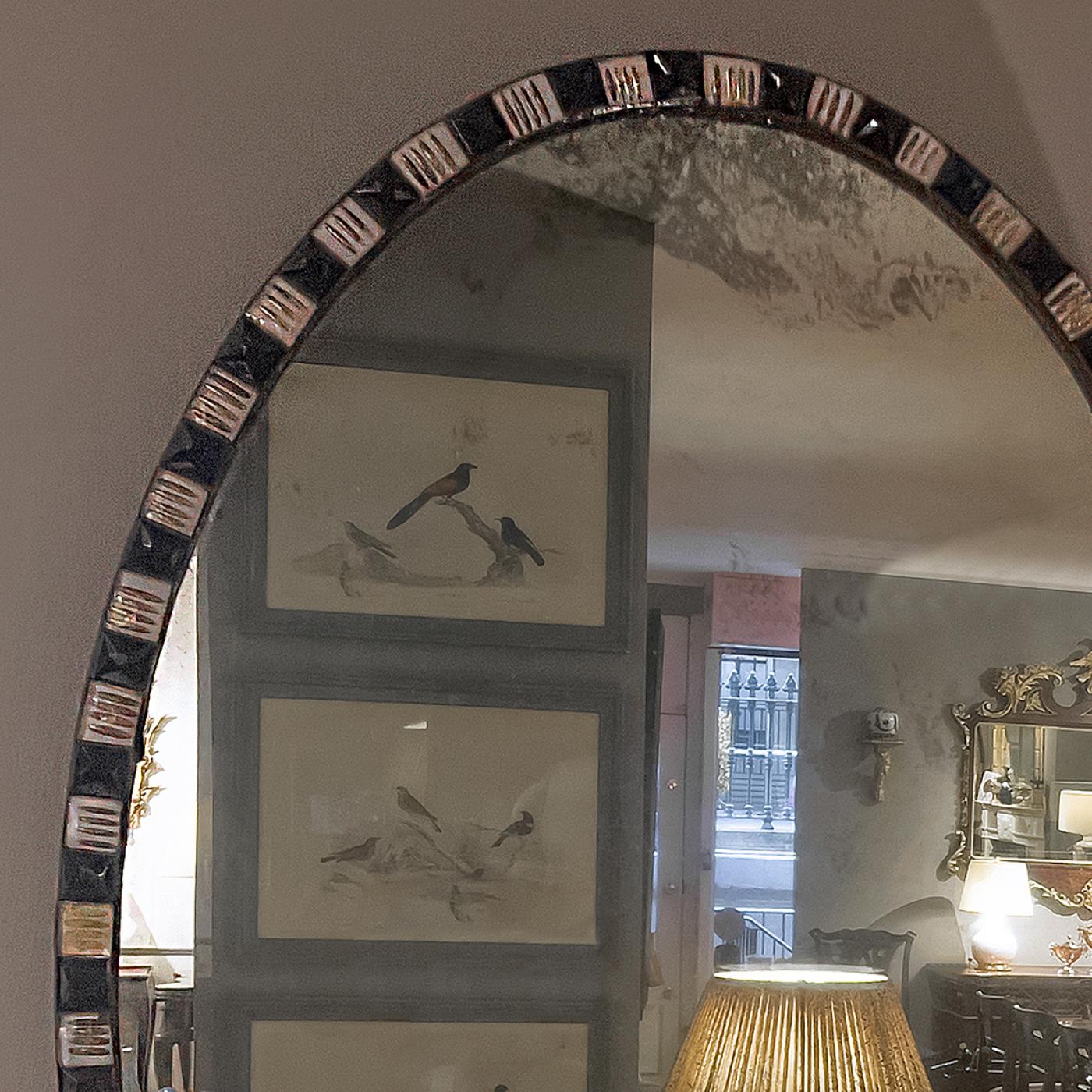 Waterford 3228 18th Century Irish Waterford Blue and White Mirror
