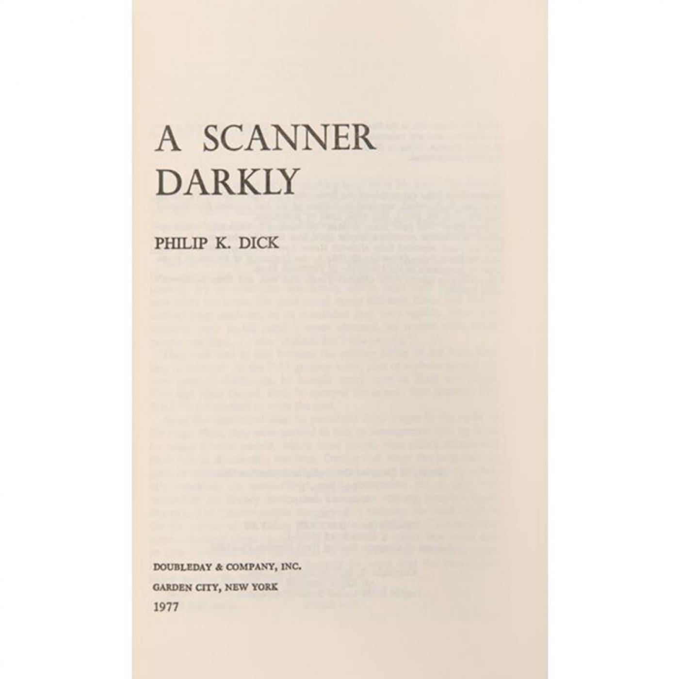 A Scanner Darkly. by PHILIP K DICK