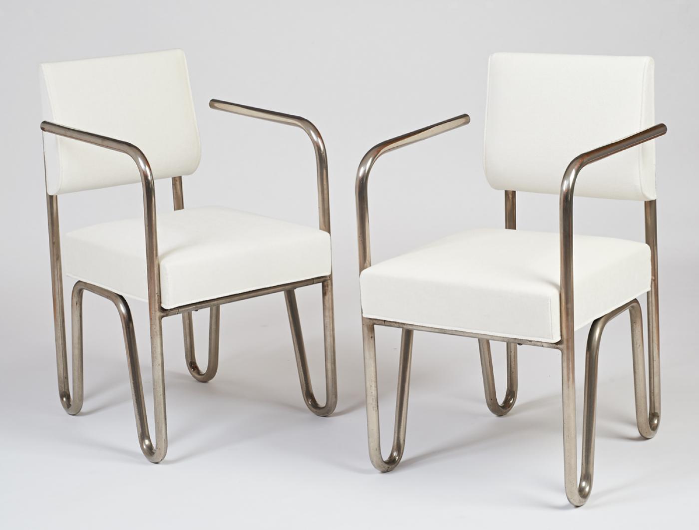André Sornay Early Pair of Tubular Chairs by Sornay, ca. 1929