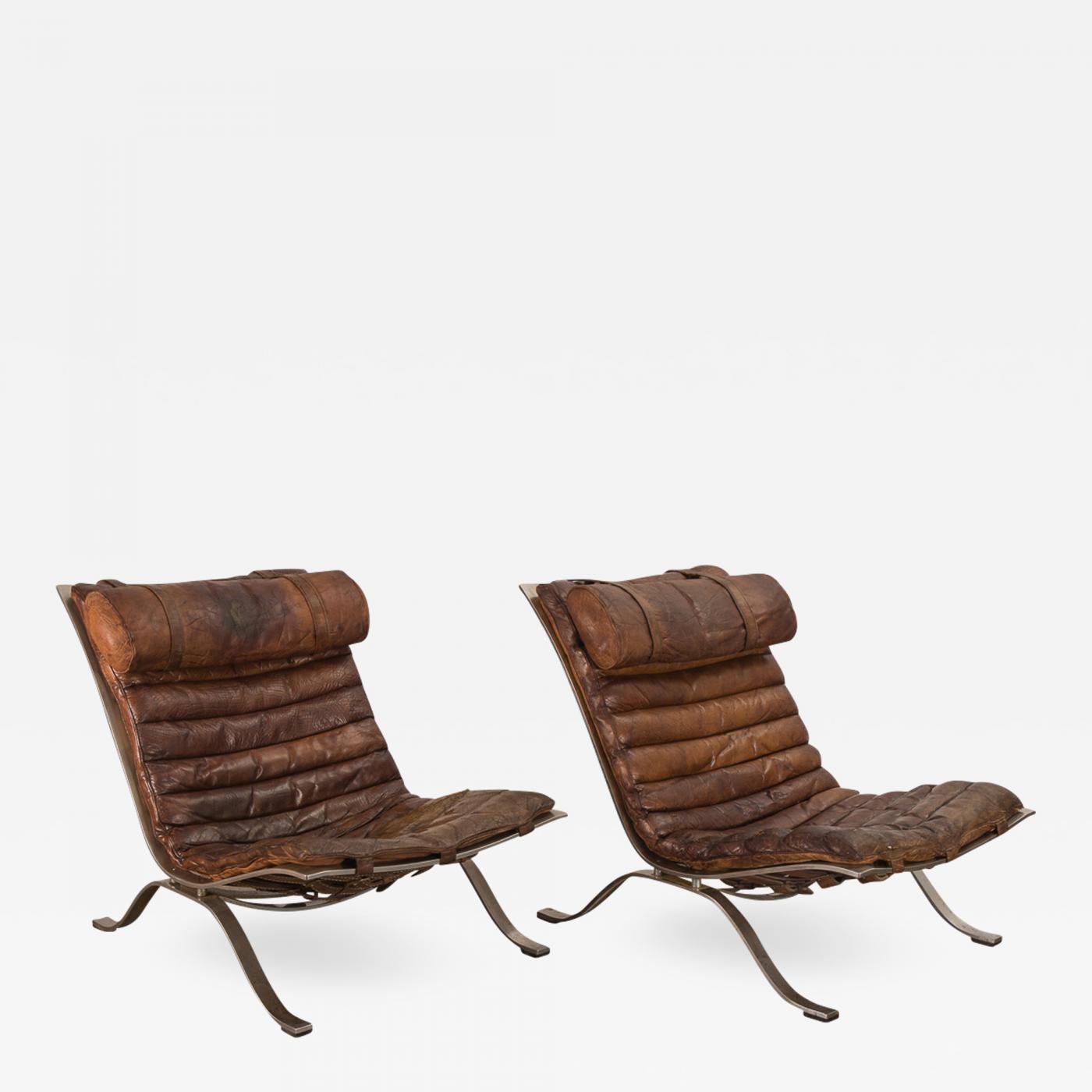 Fortolke Udråbstegn fuzzy Arne Norell - Pair of Arne Norell "Ari" Lounge Chairs