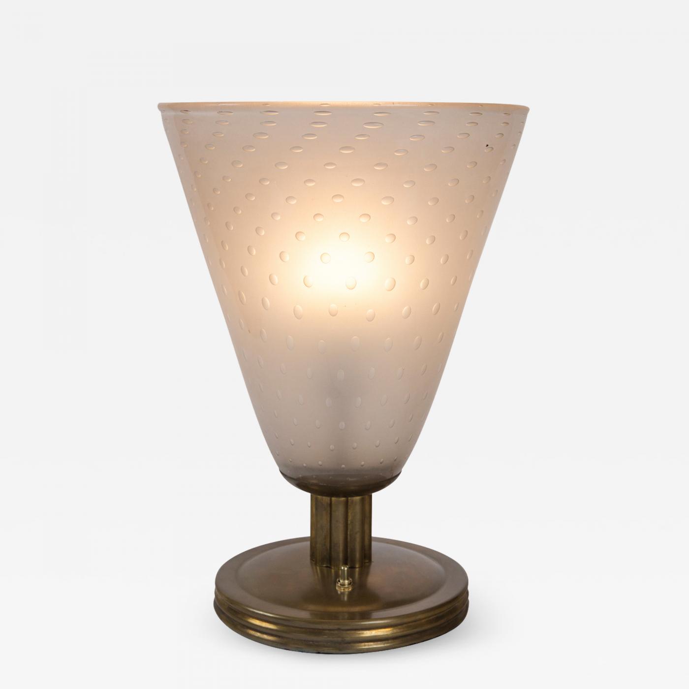 Minder Trots animatie Art Deco Murano Uplight Table Lamp