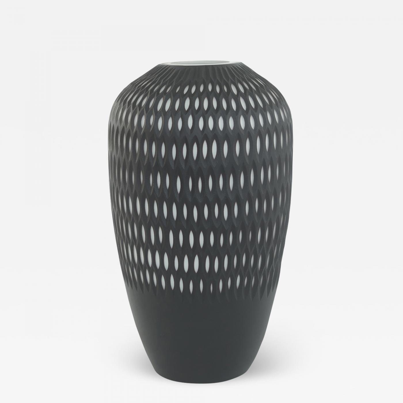 Art Deco Style Large Glass Decorative Vase