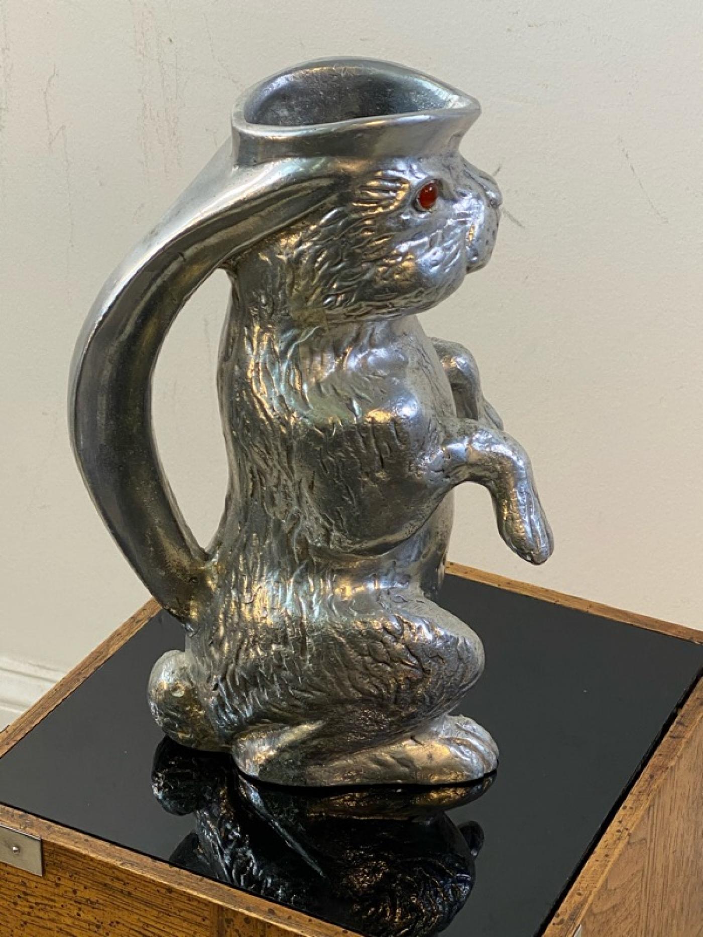 Arthur Court RABBIT PITCHER WITH CARNELIAN EYES BY ARTHUR COURT