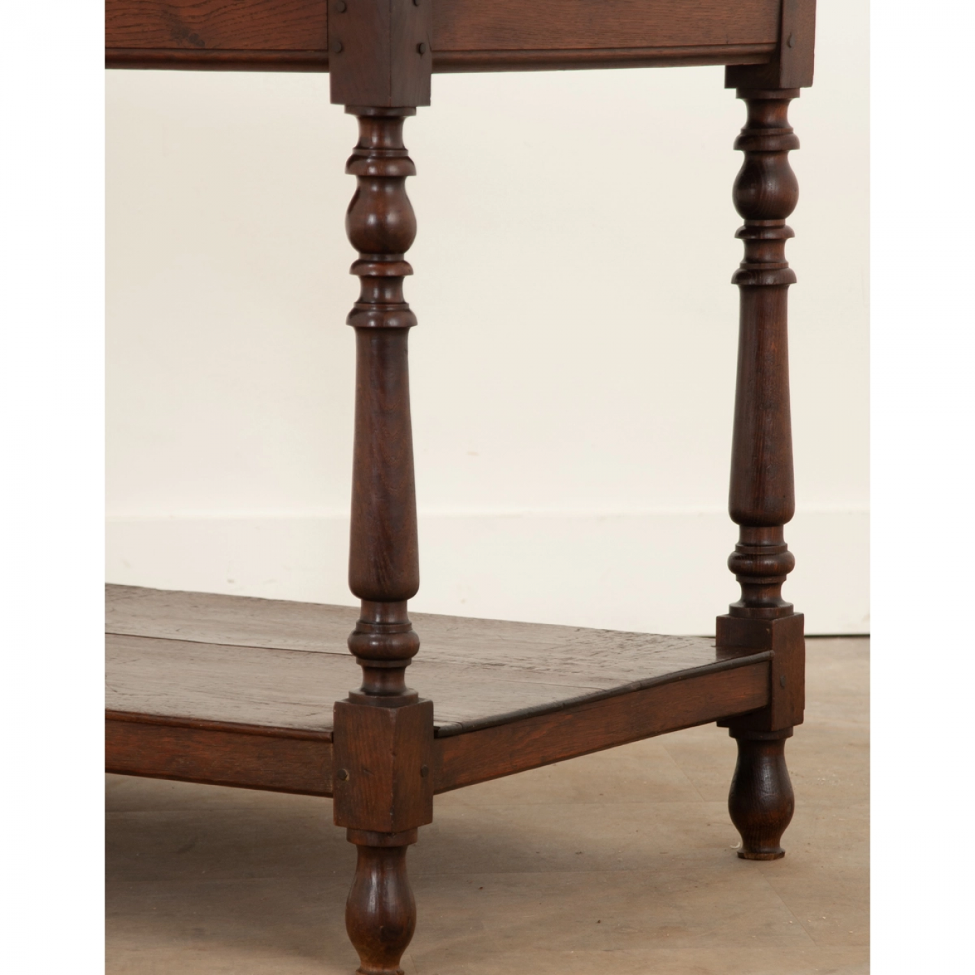 French 19th Century Oak Drapery Table