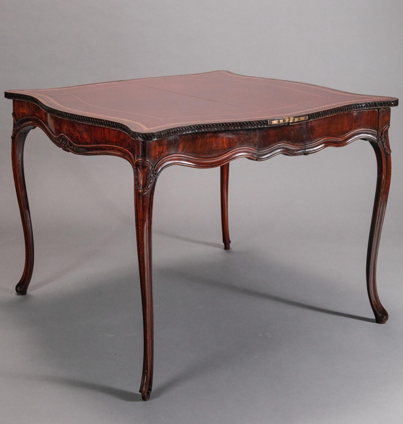 III Mahogany Concertina Action Card Table