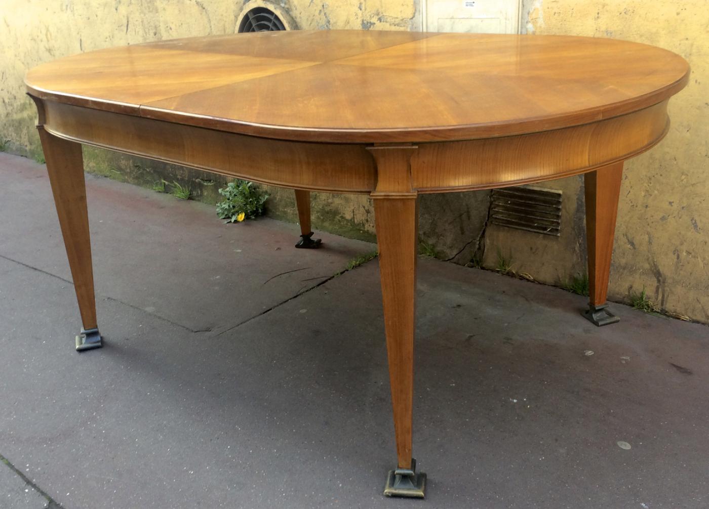 Maison Jansen Mason Jansen Oval Tinted Ash Tree Neo Classic Dining