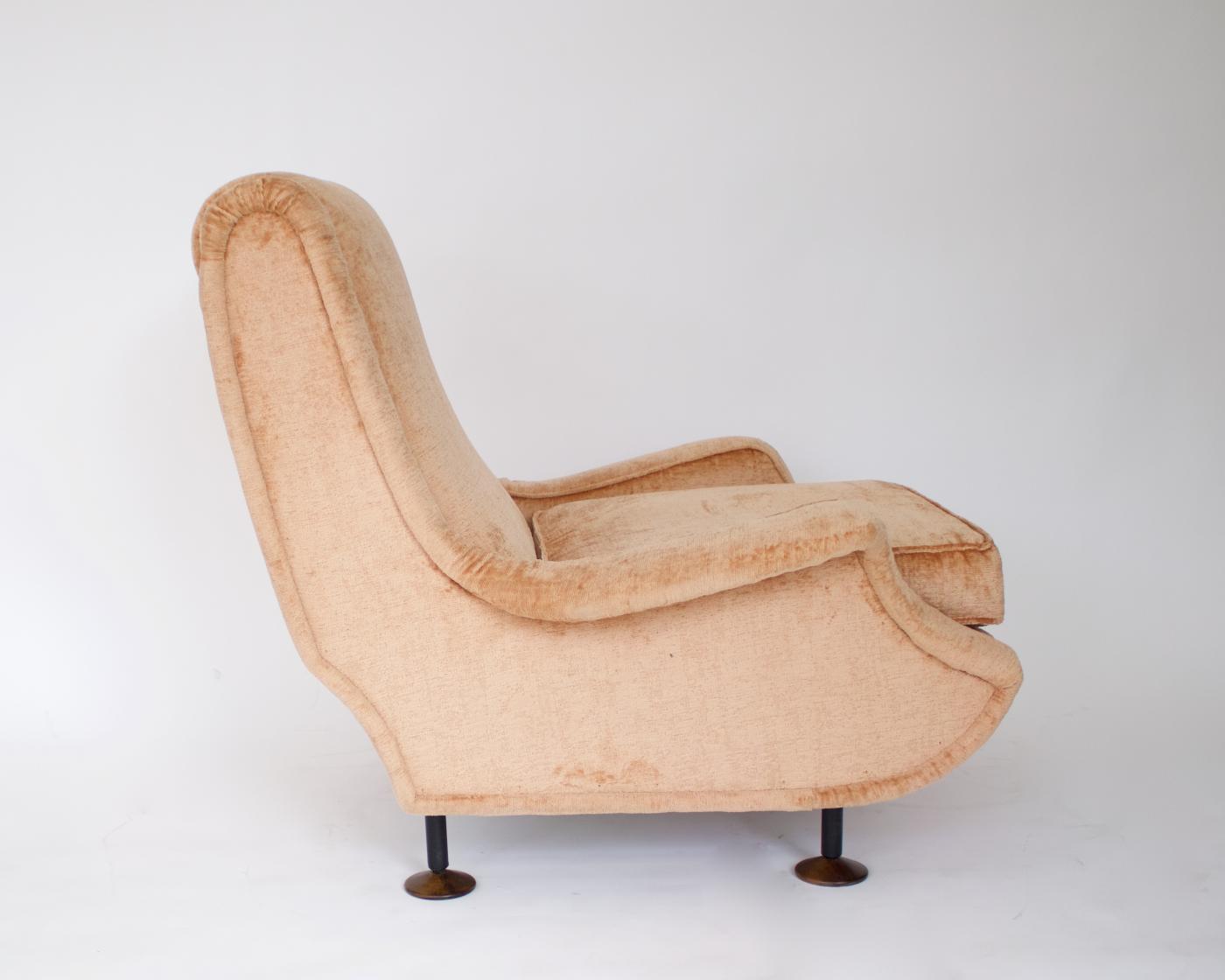 Marco Zanuso Marco Zanuso Italian Regent Lounge Chairs circa 1960 for Arflex