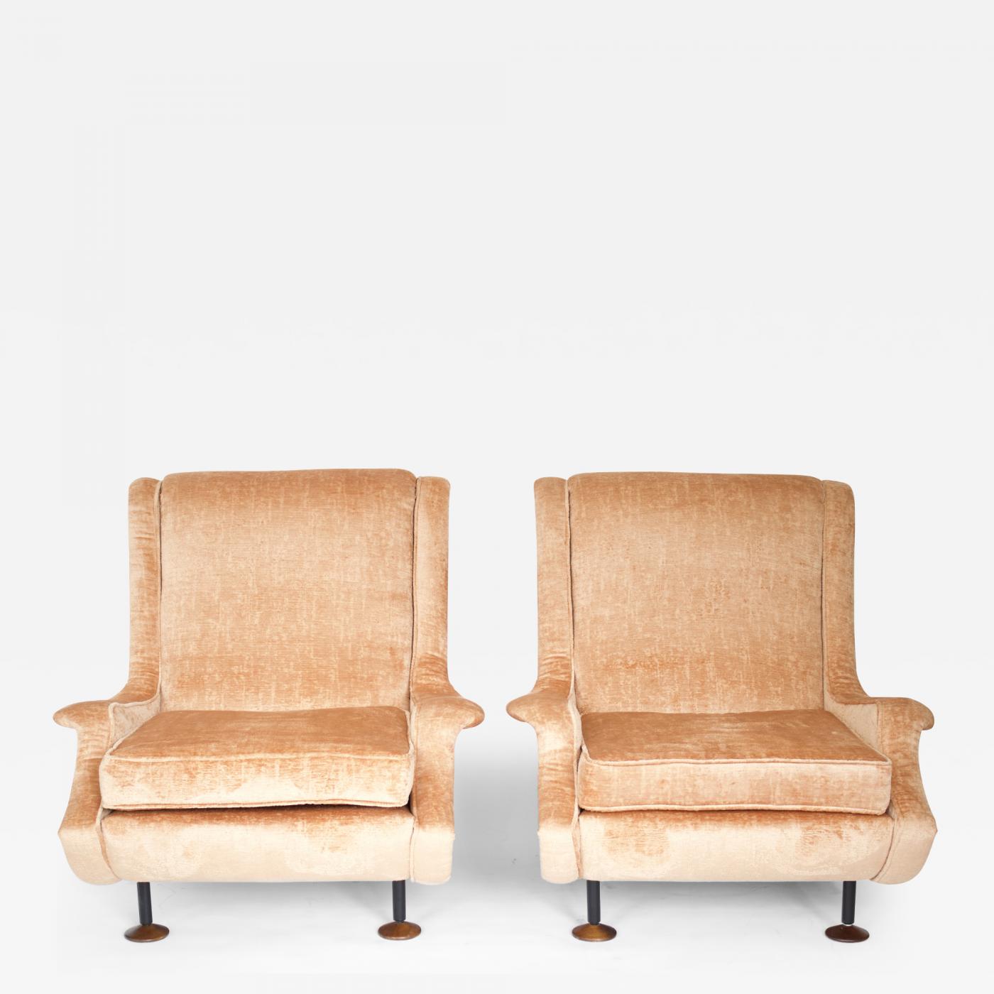 Marco Zanuso Marco Zanuso Italian Regent Lounge Chairs circa 1960 for