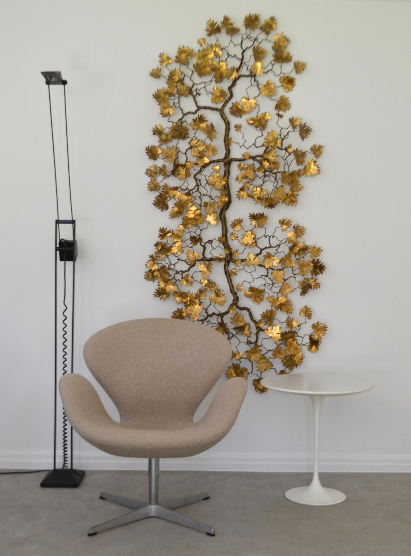 MidCentury Brass Wall Sculpture