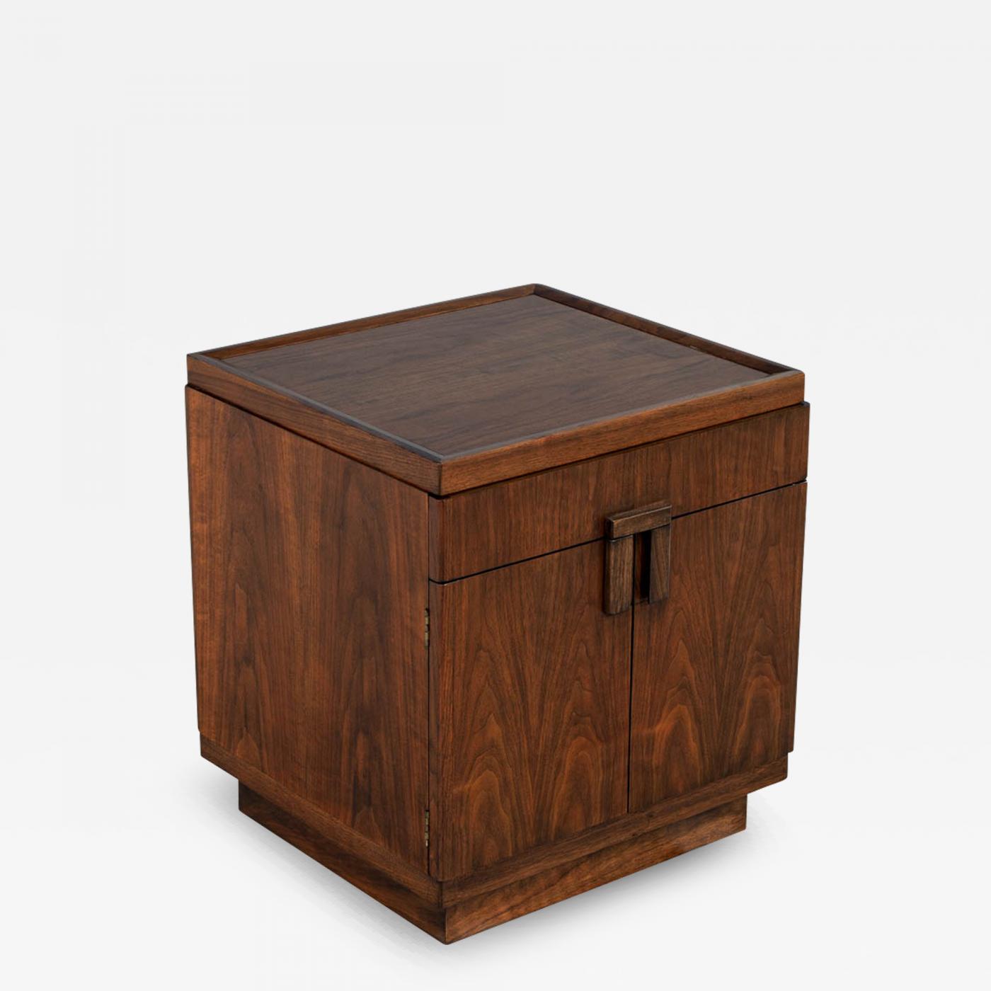 MidCentury Modern Inspired Walnut End Table Chest