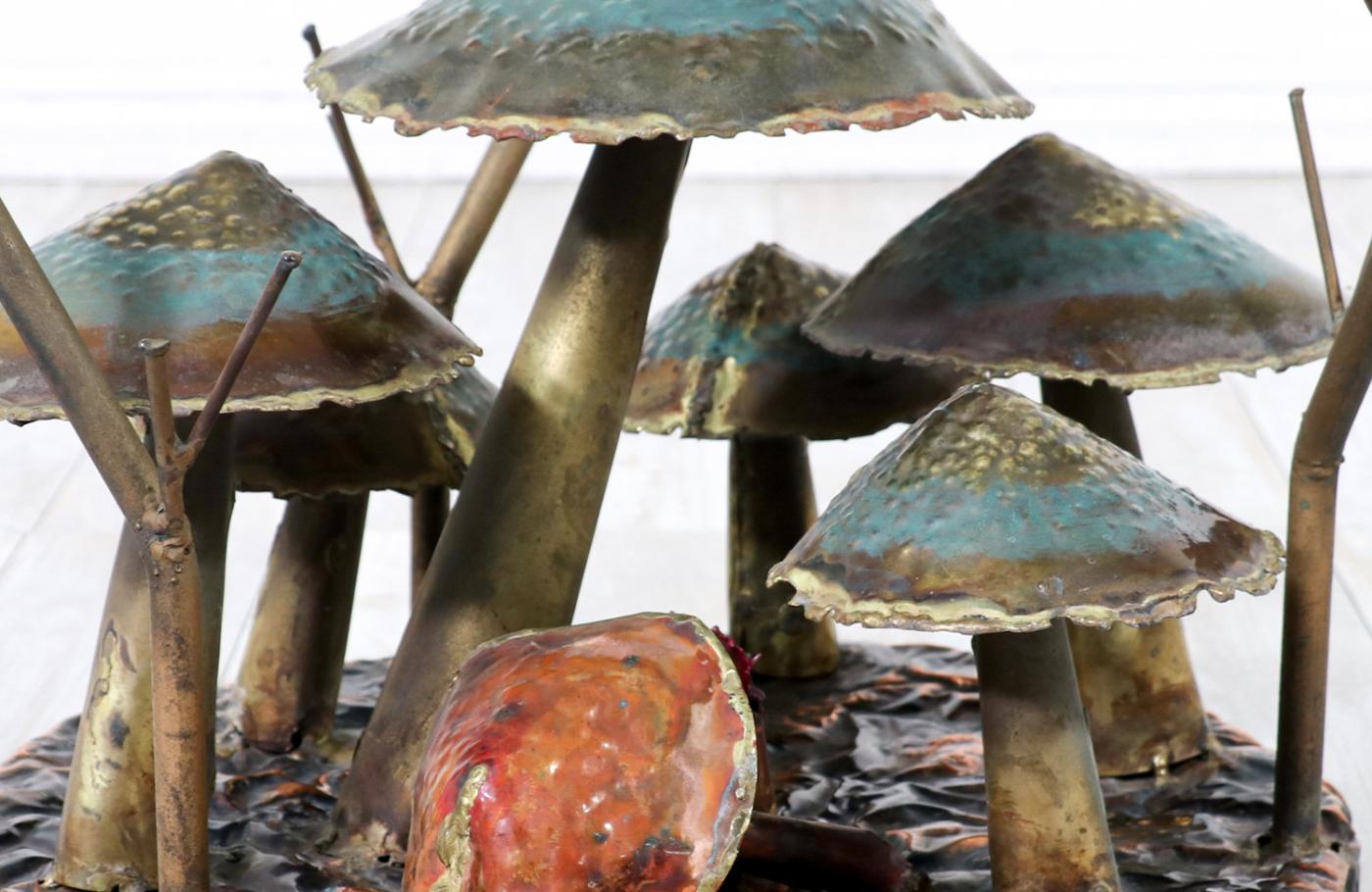 MidCentury Modern "Mushroom" Coffee Table with Glass Top