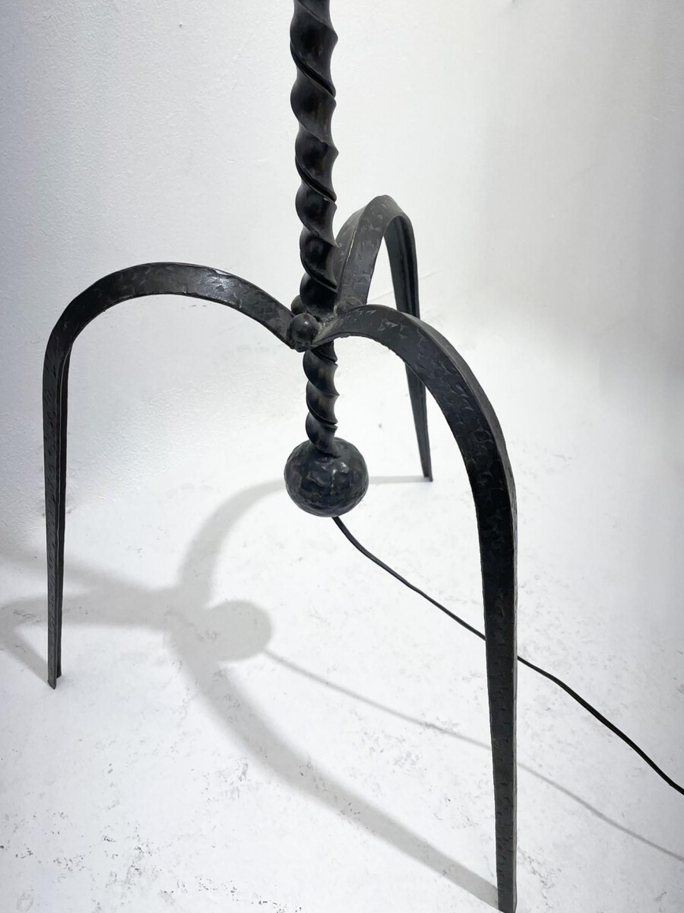 Mid Century Modern Wrought Iron Floor Lamp