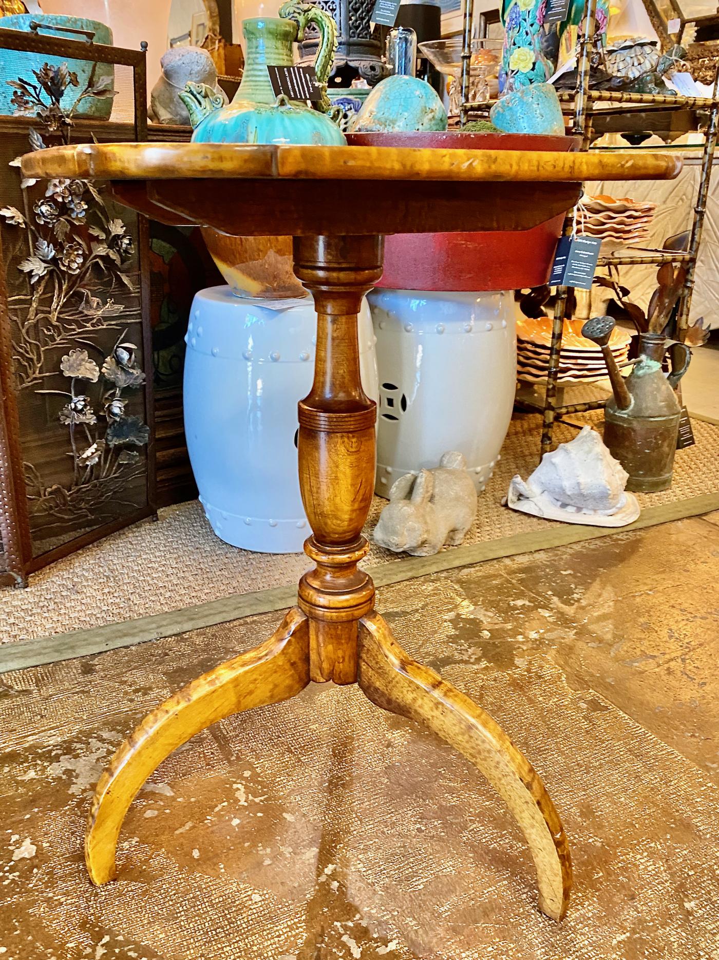 Pair Figured Maple Federal Tilt Tables