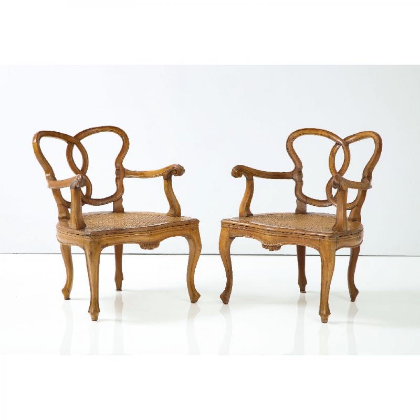 Pair Italian Armchairs