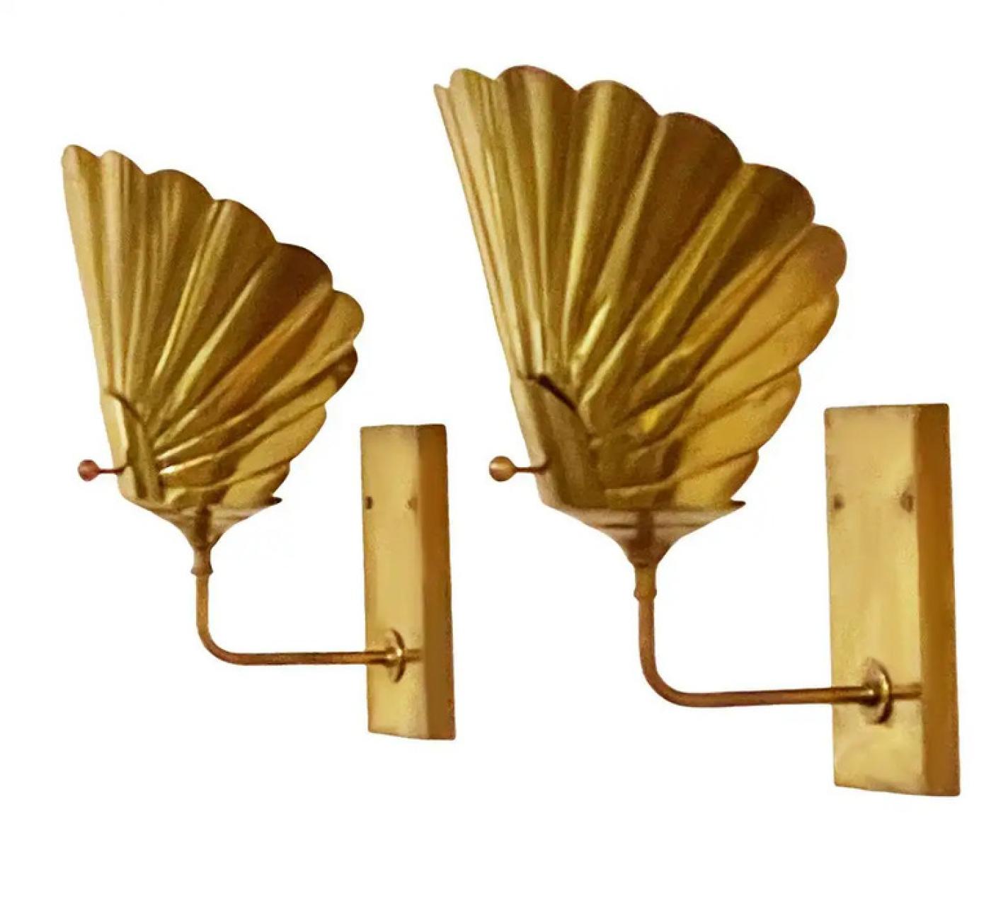 Pair Vintage MidCentury Italian Modern Wall Sconces / Lights in
