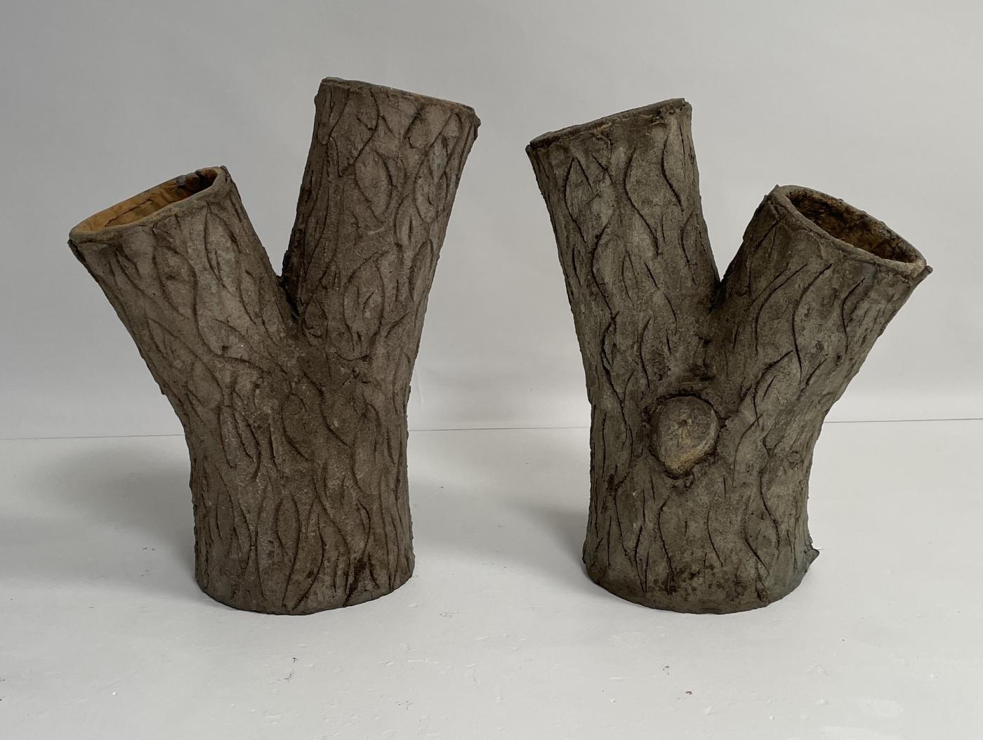 Pair of Faux Bois Planters