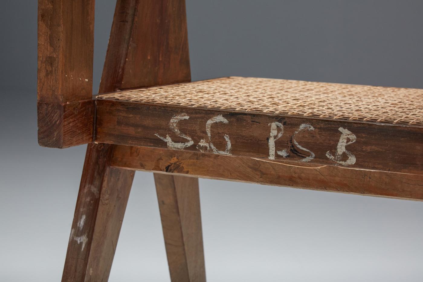 Pierre Jeanneret Pierre Jeanneret Dining Cane Chairs 1950