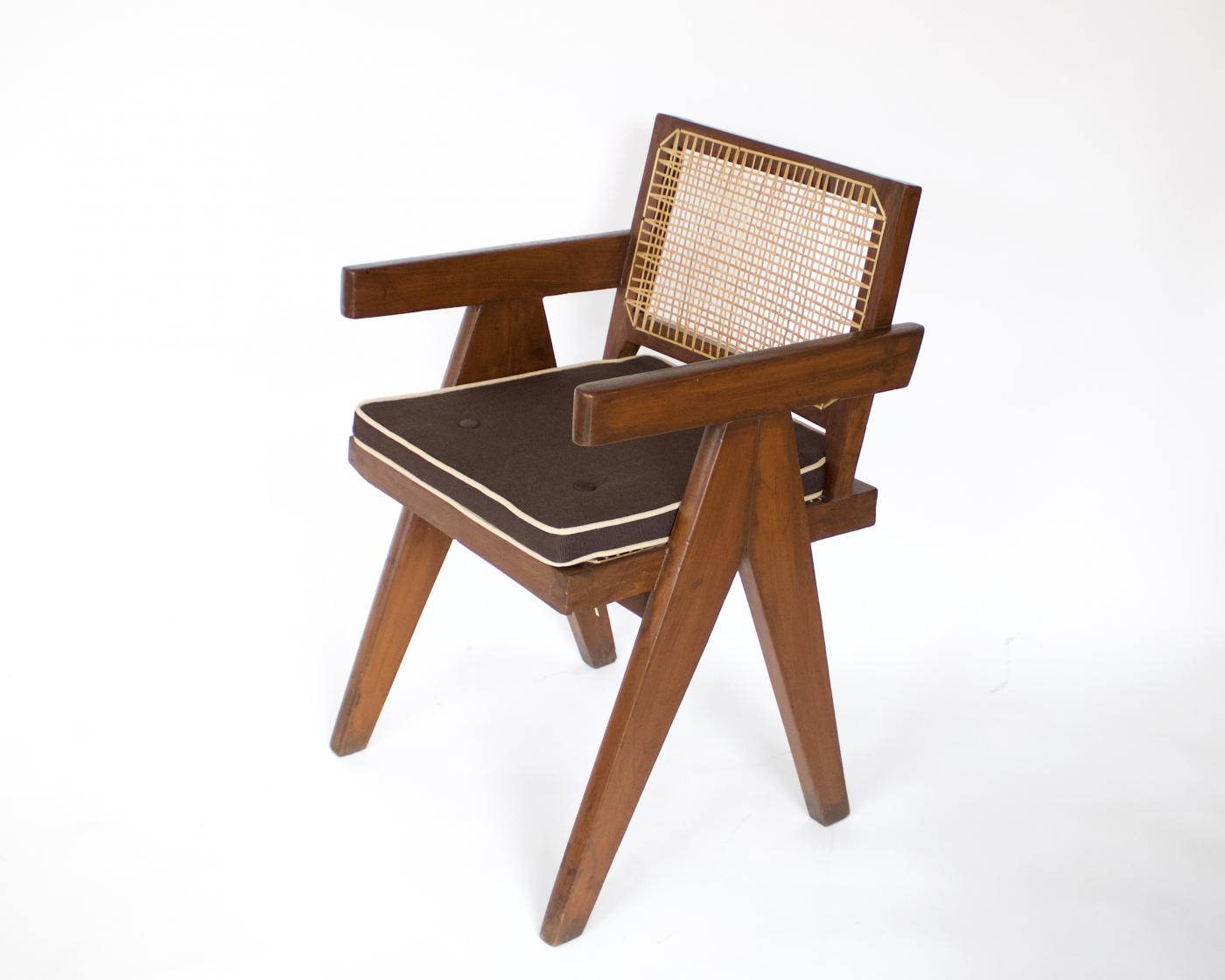 Pierre Jeanneret Pierre Jeanneret Teak Vintage Office Chair Chandigarh