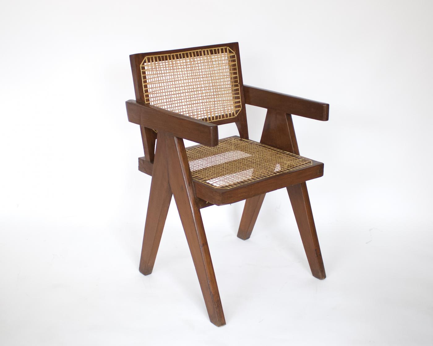 Pierre Jeanneret Pierre Jeanneret Teak Vintage Office Chair Chandigarh