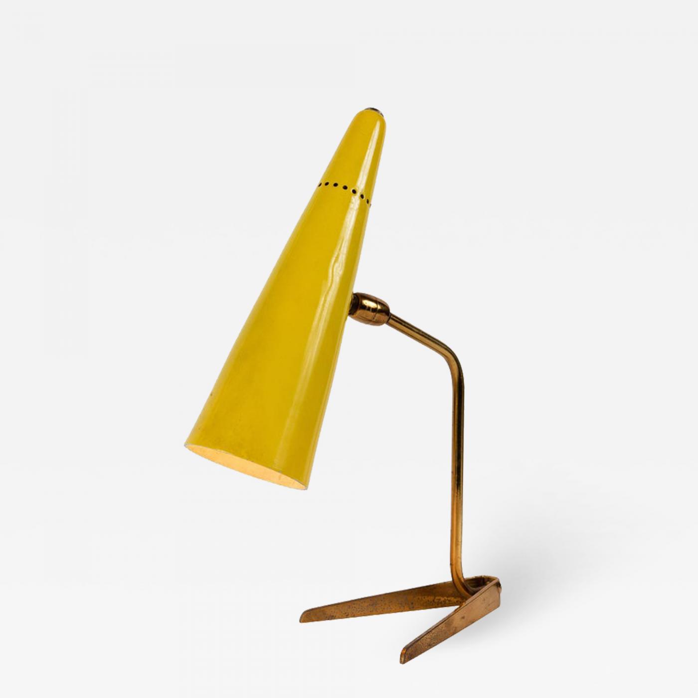 Uitsteken investering Mondstuk Stilux Milano - 1950s Stilux Milano Yellow Conical Table Lamp