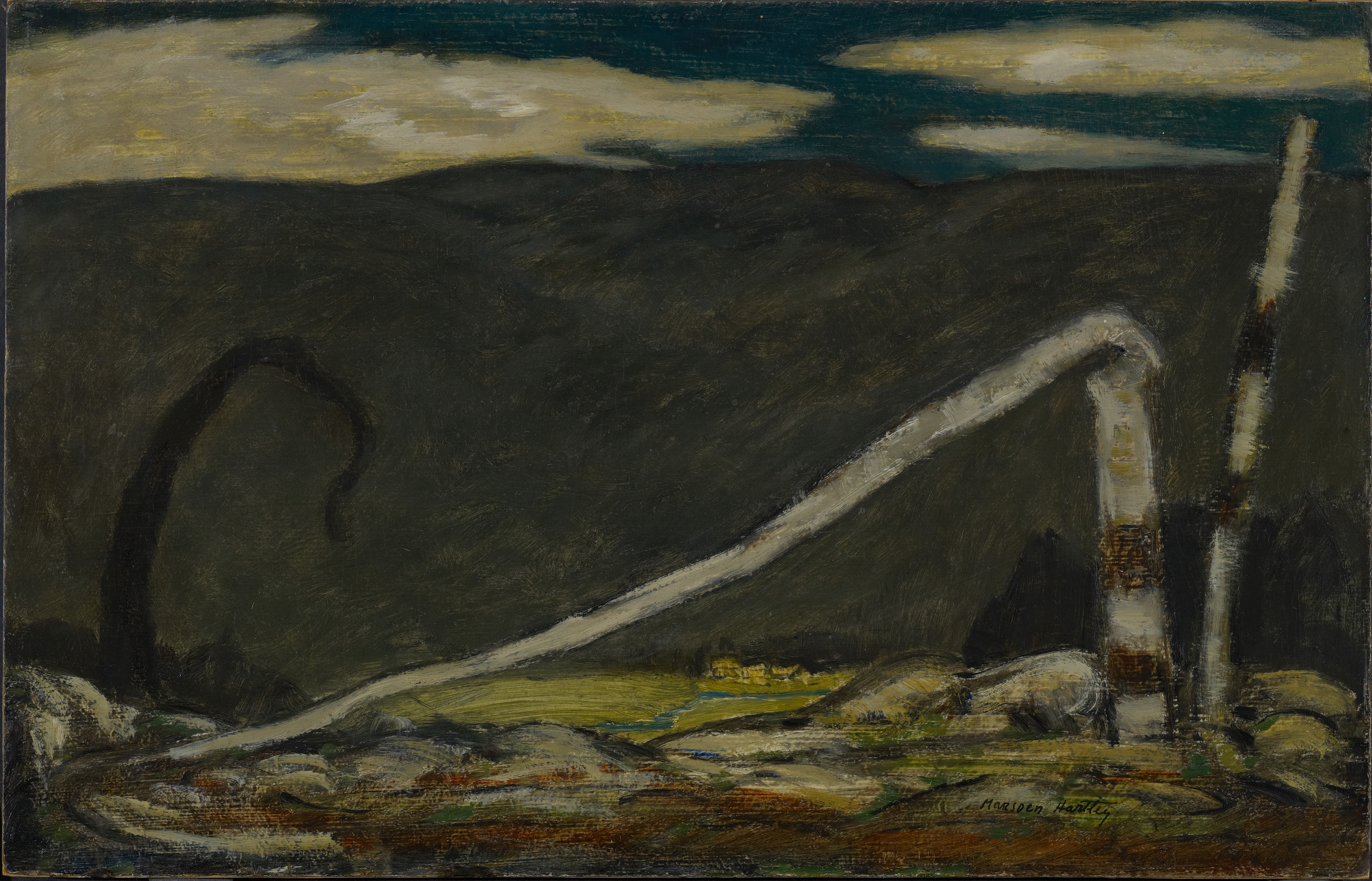 Desertion, 1910. Oil on commercially prepared paperboard (academy board), 14 1⁄4 x 22 1/8 in. (36.2 x 56.2 cm). Colby College Museum of Art, Waterville, Gift of the Alex Katz Foundation