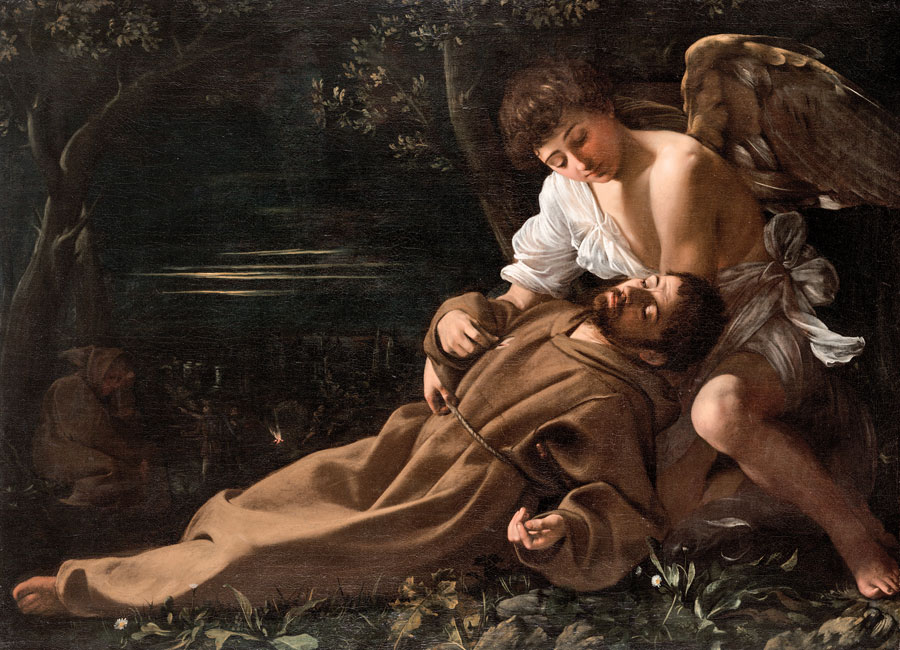 Fig. 6: Michelangelo Merisi da Caravaggio (Italian, 1571–1610) Saint Francis of Assisi in Ecstasy, ca. 1595–1596 Oil on canvas, 37 x 51 inches Wadsworth Atheneum Museum of Art, Hartford, Conn. The Ella Gallup Sumner and Mary Catlin Sumner Collection Fund (1943.222).