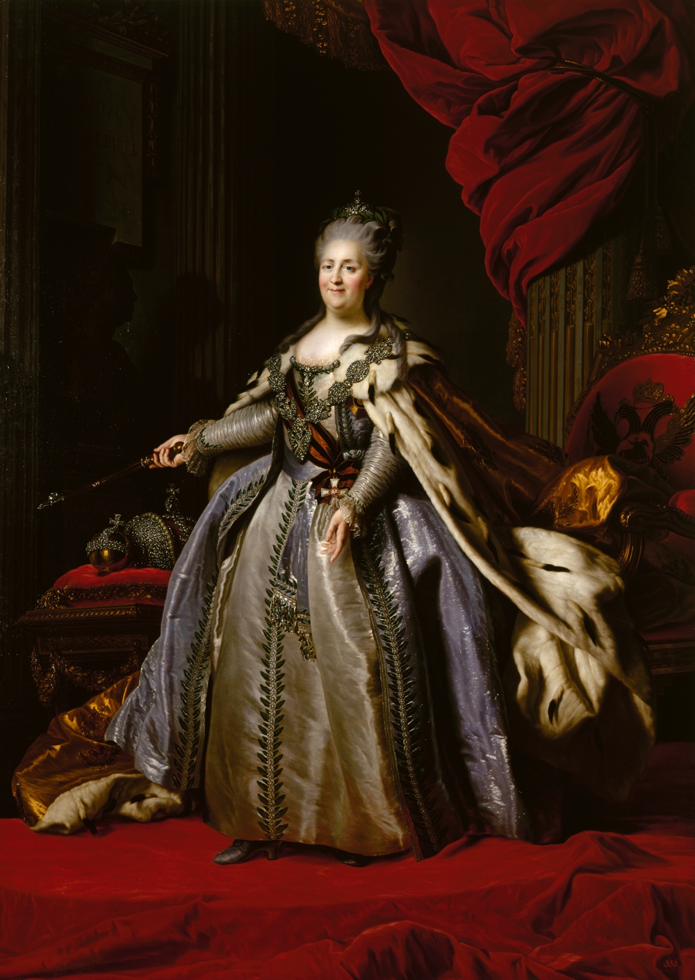 Fyodor Rokotov after Alexander Roslin, Portrait of Catherine the Great, 1780–90 (original 1777–78). Oil on canvas. © State Hermitage Museum, St Petersburg.