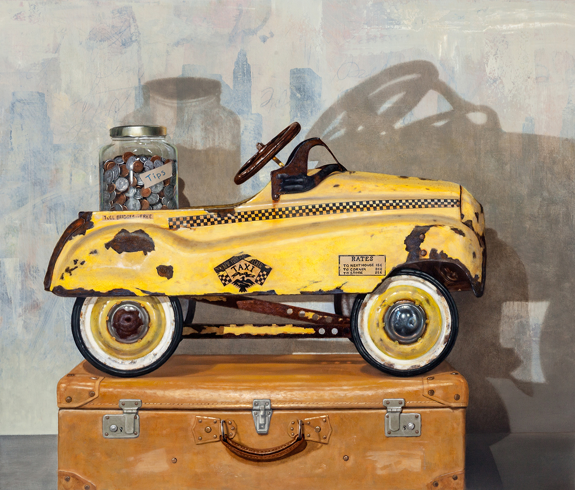 Richard Hall, The College Fund, 34 x 40 inches, oil on canvas. Courtesy of Rehs Contemporary Galleries.